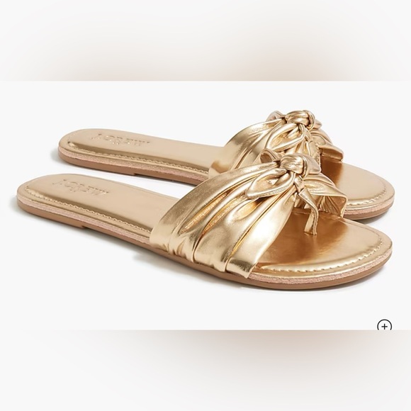 J. Crew Shoes - J.Crew NWOT Bow flip-flops in sun-kissed gold